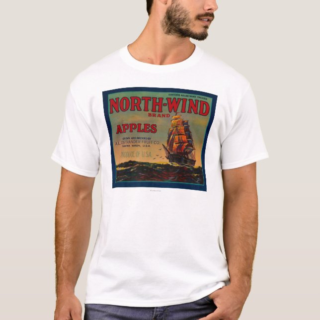 NordanApple låda LabelYakima, WA T-shirt (Framsida)
