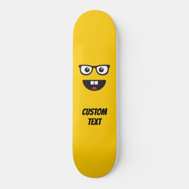 Nördansikte Mini Skateboard Bräda 18,5 Cm (Framsida)
