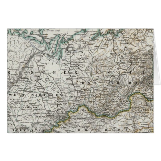 Nordasien och Centralasien Hälsningskort (Framsidan Horizontal)