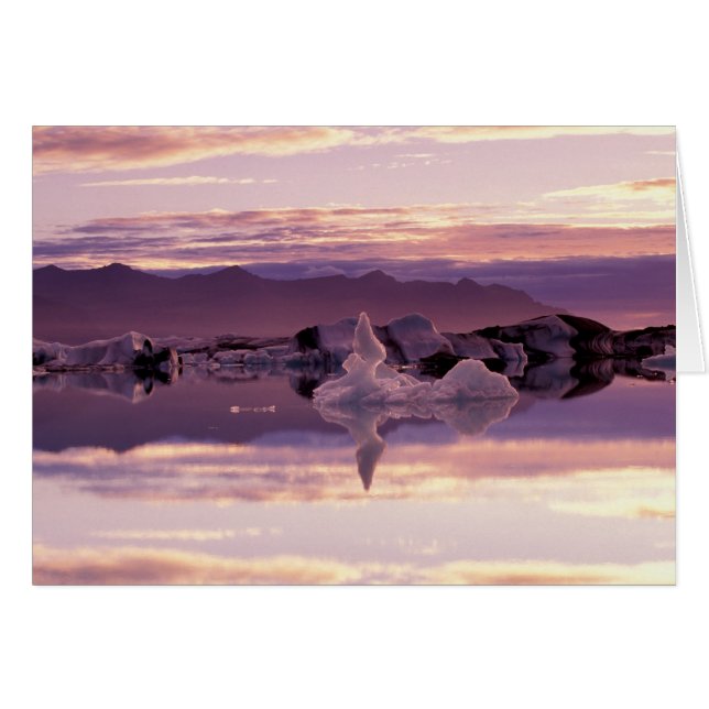 Nordatlanten, Island, Breioamerkurjokull Hälsningskort (Framsidan Horizontal)