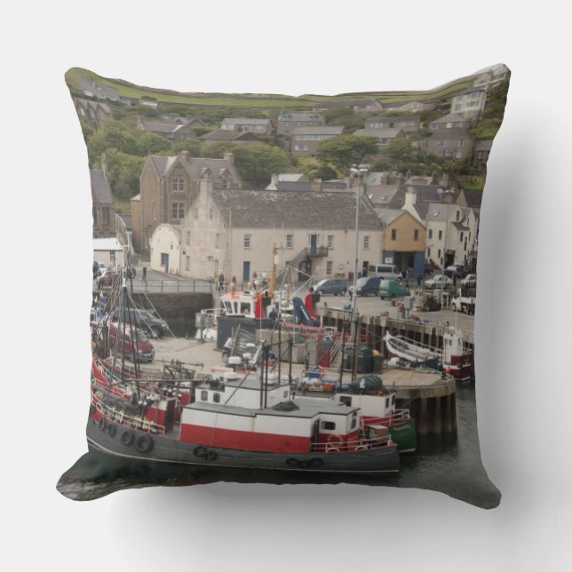Nordatlantiska strandpromenaden i hamnen Stromness Kudde (Framsida)