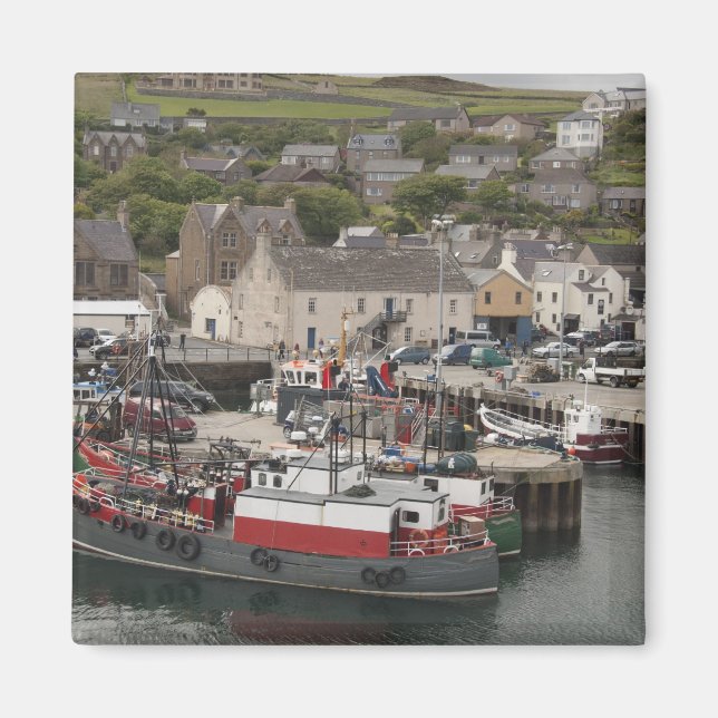 Nordatlantiska strandpromenaden i hamnen Stromness Magnet (Framsidan)