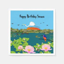 Nordaustralisk tropisk liggande färgstark pappersservett