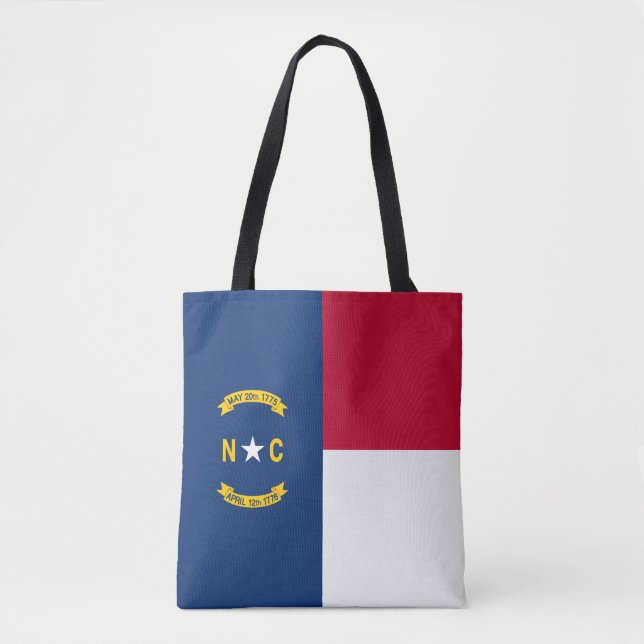 Nordcarolina statliga flagga tygkasse (Framsida)