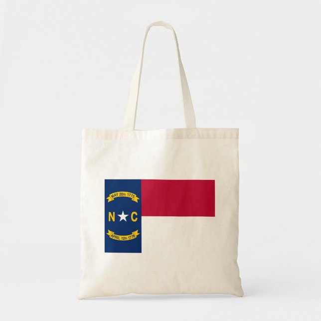 Nordcarolina statliga flagga tygkasse (Framsidan)
