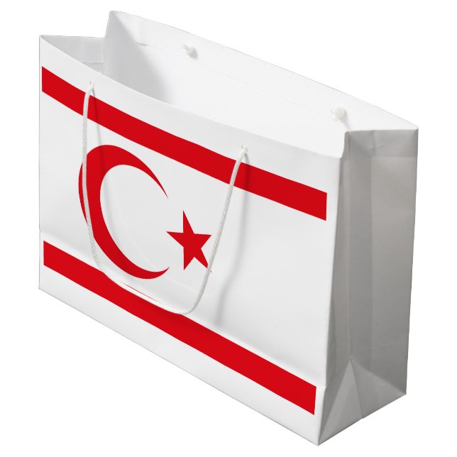 Nordcyperns flagga (Framsidan Vinklad)