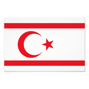 Nordcyperns flagga fototryck