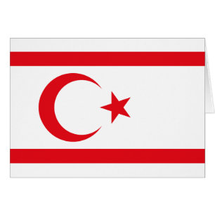 Nordcyperns flagga hälsningskort