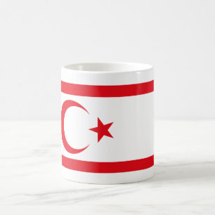 Nordcyperns flagga kaffemugg