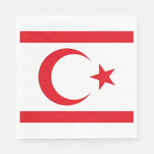 Nordcyperns flagga pappersservett