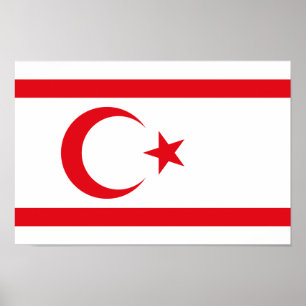 Nordcyperns flagga poster