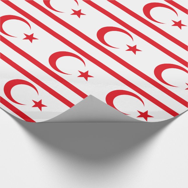 Nordcyperns flagga presentpapper (Hörn)