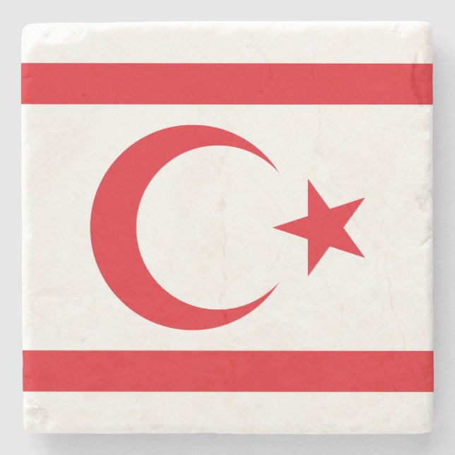 Nordcyperns flagga stenunderlägg (Framsidan)
