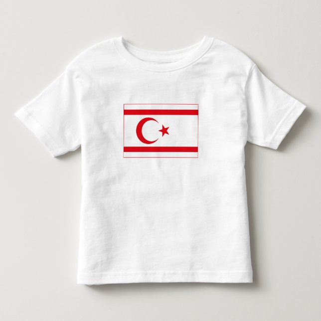 Nordcyperns flagga t shirt (Framsida)