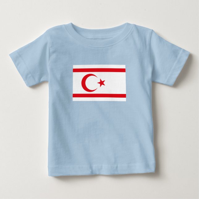 Nordcyperns flagga t shirt (Framsida)