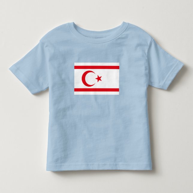 Nordcyperns flagga t shirt (Framsida)