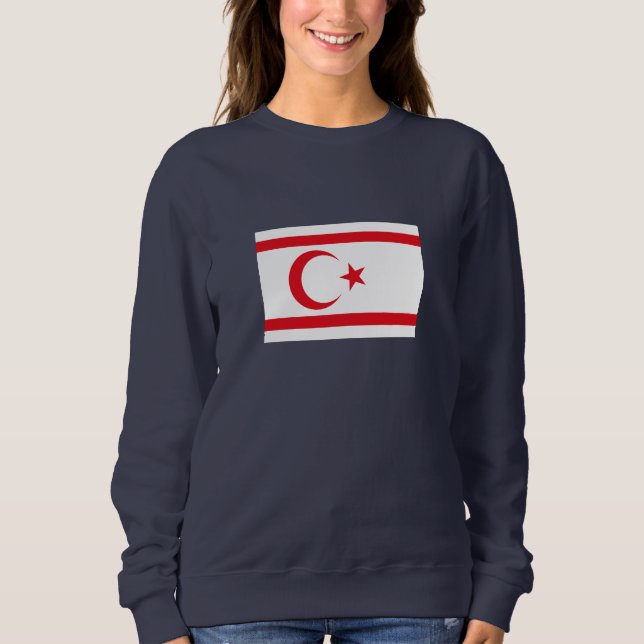 Nordcyperns flagga t shirt (Framsida)