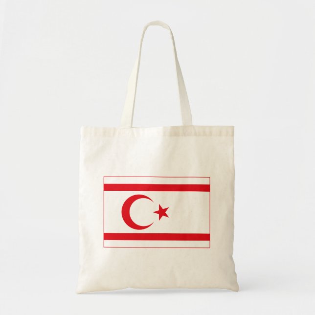 Nordcyperns flagga tygkasse (Framsidan)