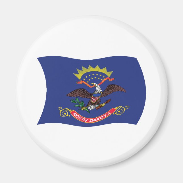Norddakota Flagga Magnet (Framsidan)