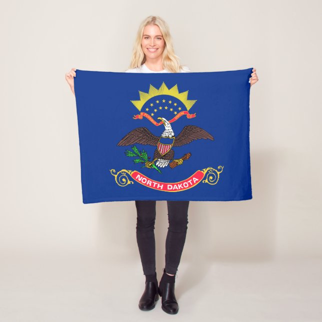 Norddakotas statsflagga fleecefilt (På plats)