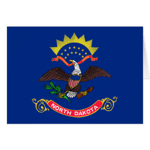Norddakotas statsflagga hälsningskort