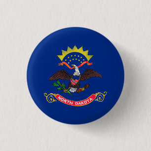 Norddakotas statsflagga knapp