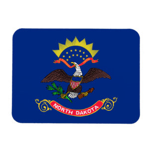 Norddakotas statsflagga magnet
