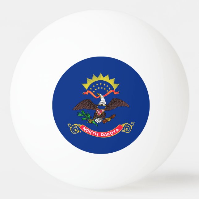 Norddakotas statsflagga pingisboll (Framsidan)