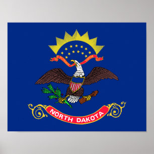 Norddakotas statsflagga poster