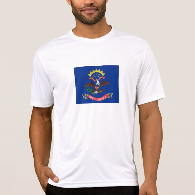 Norddakotas statsflagga t shirt (Framsida)