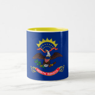 Norddakotas statsflagga Två-Tonad mugg