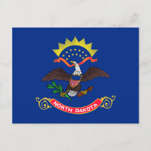 Norddakotas statsflagga vykort