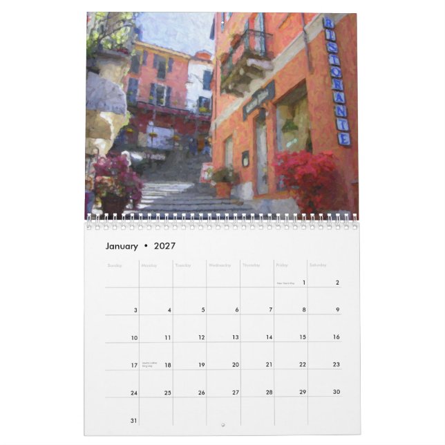 Norden av italienkalendern, 2015 kalender (Jan 2027)