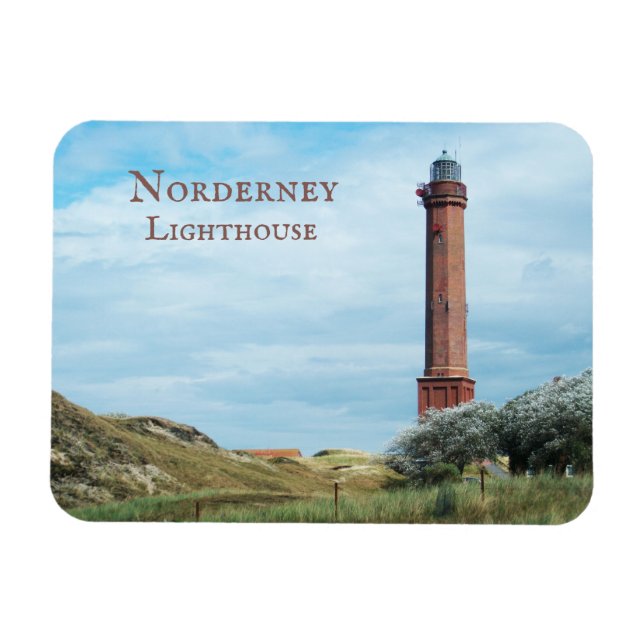 Norderney Lighthouse Öster Frisian Islands, Tyskla Magnet (Horisontell)