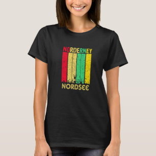 Norderney Nordsjöns Skyline För Turister Och Ryggs T Shirt