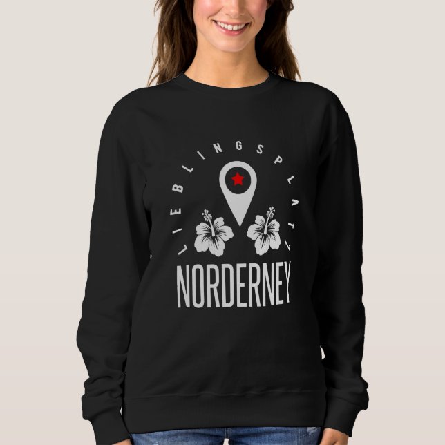 Norderney North Frisian Island Beach Lighthouse T Shirt (Framsida)