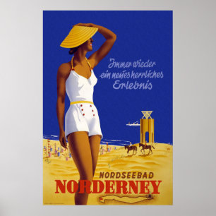 "Norderney" Vintage German Travel Poster