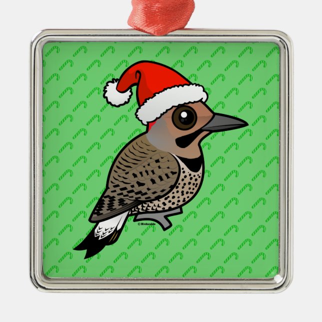 Nordflimmer Jultomten (gult shafted) Julgransprydnad Metall (Framsidan)