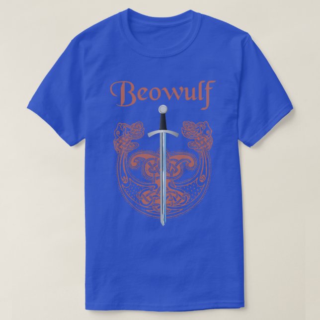 Nordic Beowulf och Grendal Sword T Shirt (Design framsida)