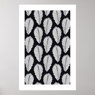 Nordic Bloom - Jacobean Inspired Geometric Blommig Poster