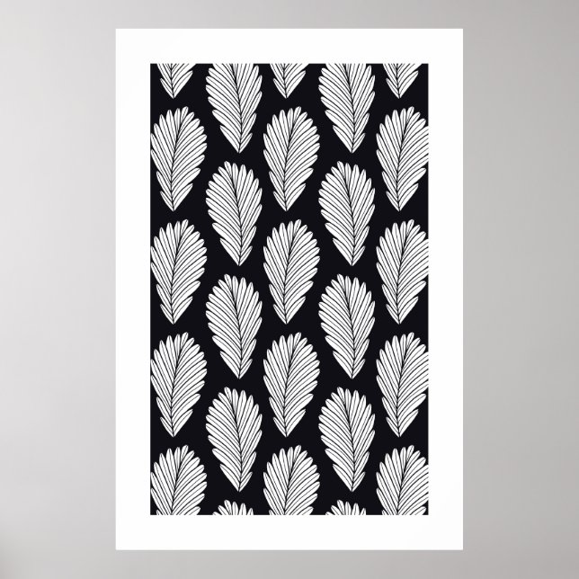 Nordic Bloom - Jacobean Inspired Geometric Blommig Poster (Framsidan)