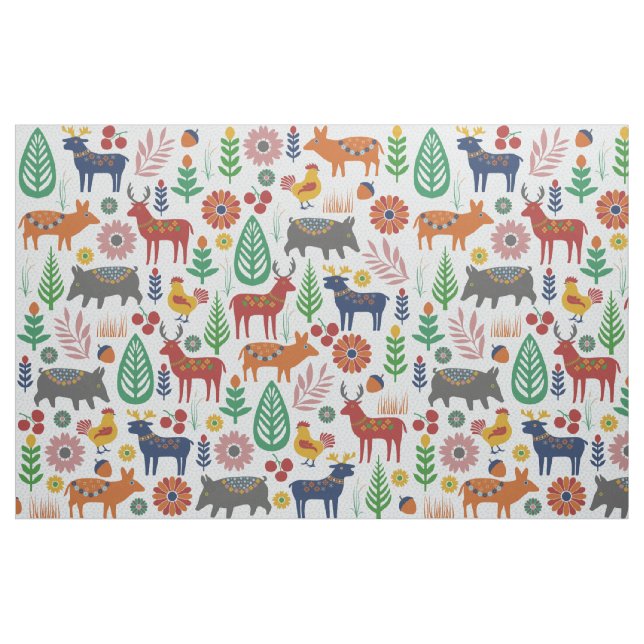 Nordic Boho Modern Mönster Tyg (Fat Quarter)