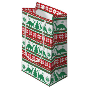 Nordic Fair Isle Brontosaurus Dinosaurs Sweater
