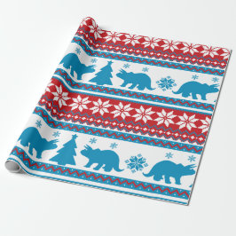 Nordic Fair Isle Triceratops Dinosaurs Sweater Presentpapper