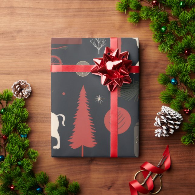 Nordic FolArt Red Reindeer Presentpapper (Julgåva)