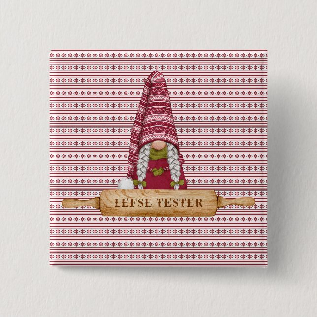 Nordic Gnome | Lefse Tester Knapp (Framsida)