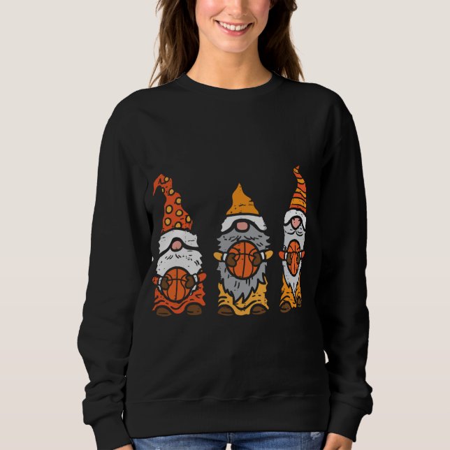 Nordic Gnomes Basketball Baller Tomte Nisse T Shirt (Framsida)