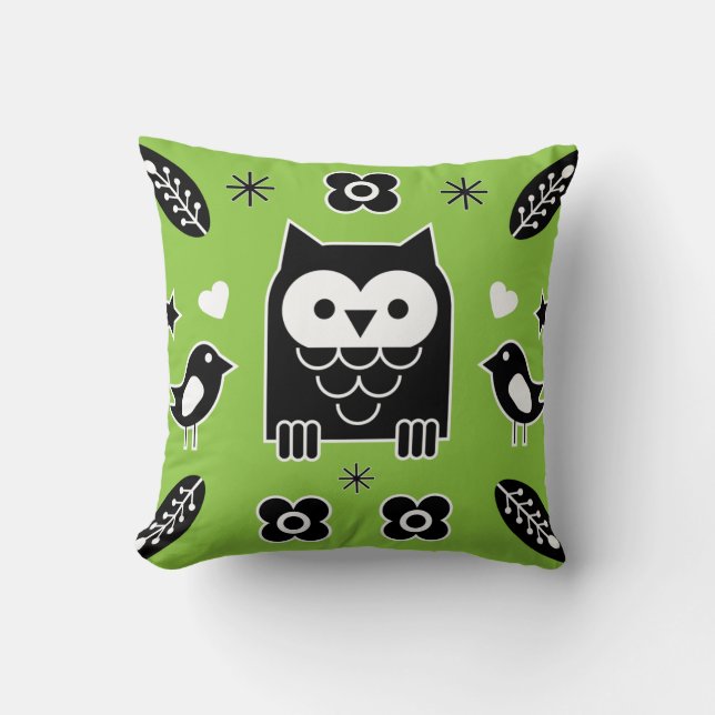 Nordic Horse Folk Art Gift Kudde (Framsida)