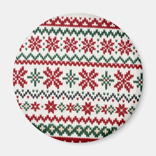 Nordic Knit Christmas Magnet (Framsidan)