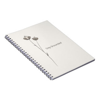 Nordic Minimal Nature Notebook - Stay Grounded Anteckningsbok